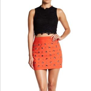 NWOT Jealous Tomato Grommet Orange Skirt